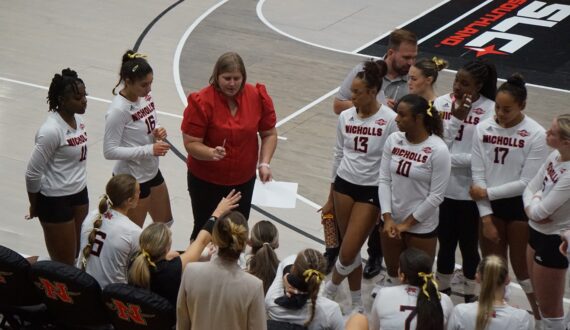 Thumbnail for Nicholls volleyball team takes on pair of teams facing similar seasons to its own