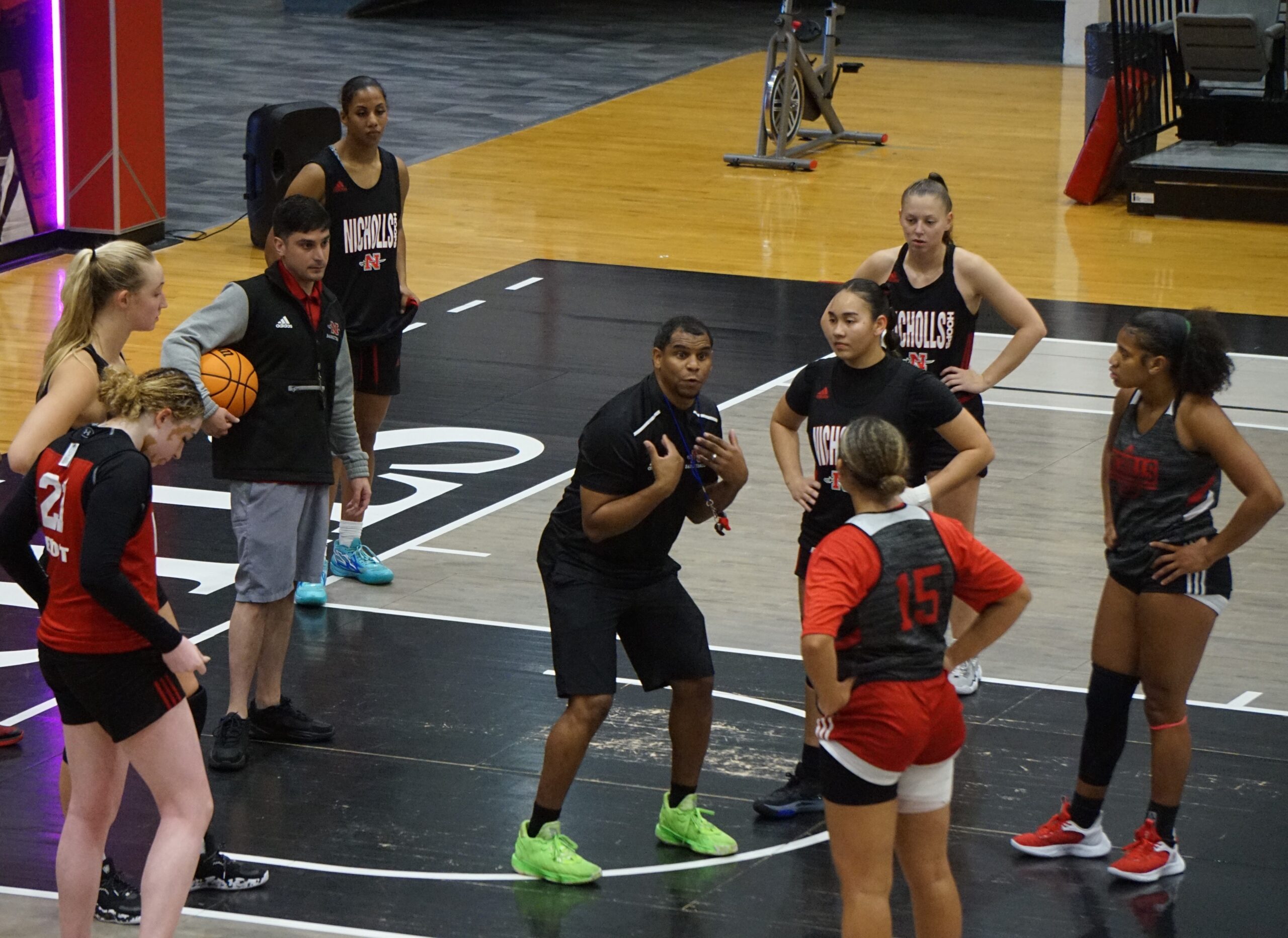 Thumbnail for Communication an early emphasis as Nicholls women’s basketball team starts practice