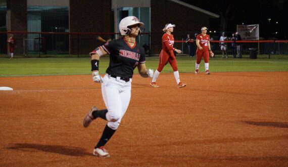 Thumbnail for Strong freshmen effort leads Nicholls in Southland Conference indoor championships