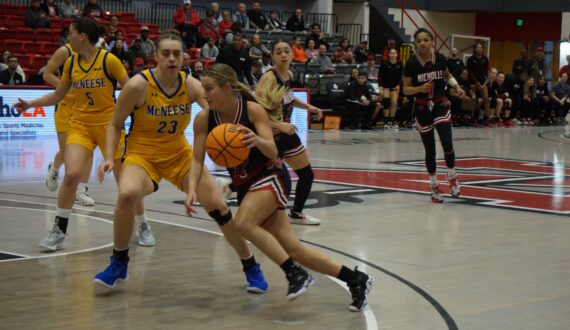 Thumbnail for Jump events highlight effort of Nicholls track teams at LSU Twilight meet