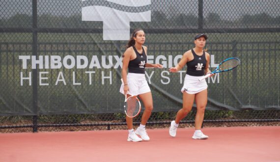 Thumbnail for Nicholls men’s and women’s tennis teams face busy slate of matches to close regular season